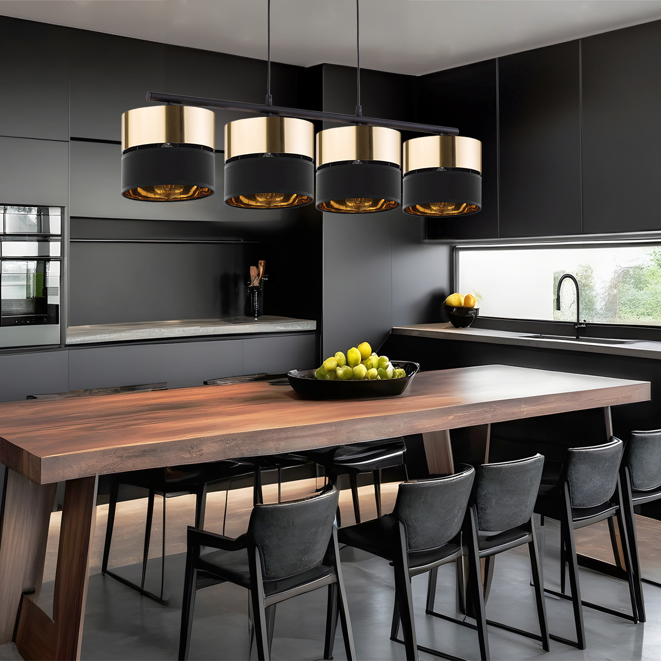 HILTON BLACK/GOLD LAMPA WISZĄCA 4 - obrazek 2