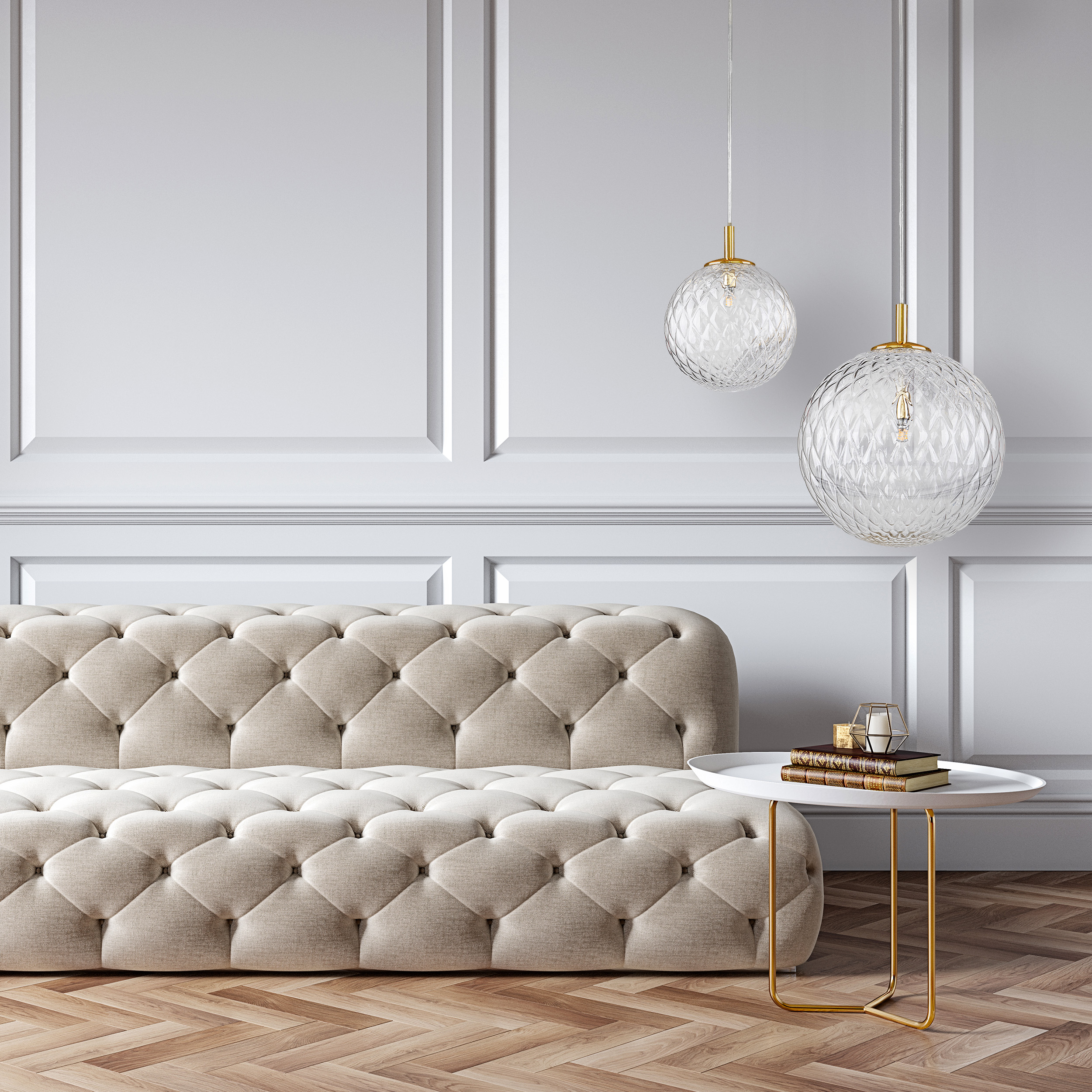 CADIX GOLD LAMPA WISZĄCA 1 PŁ 300 - obrazek 2