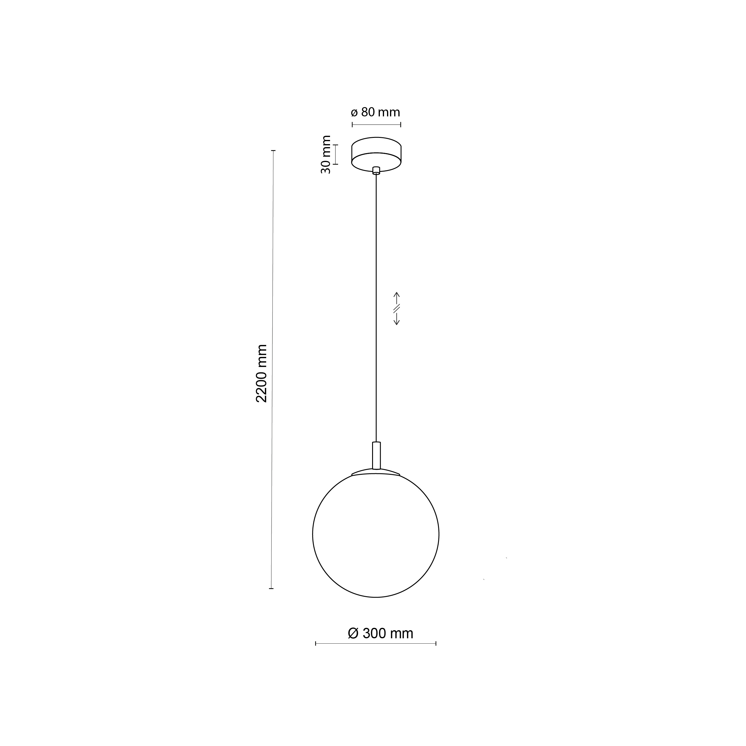 CADIX GOLD LAMPA WISZĄCA 1 PŁ 300 - obrazek 4
