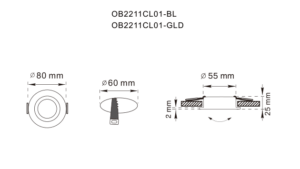 OB2211CL01-GLD FINN OPRAWA SUFITOWA ZŁOTA/GOLD