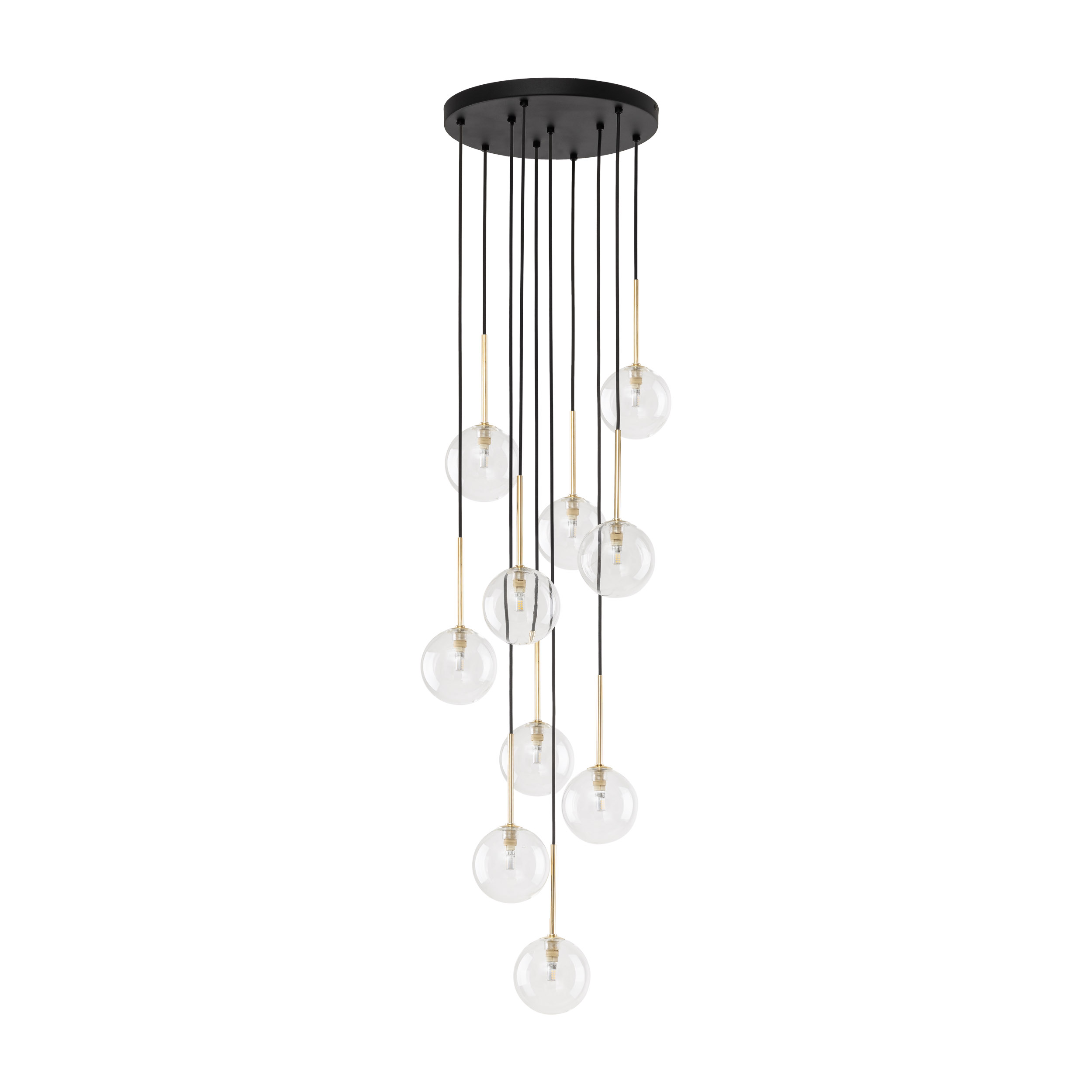 NILOS BLACK / GOLD LAMPA WISZĄCA 10