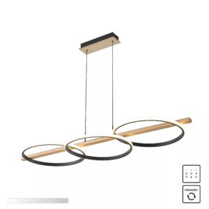 MD3913-3-3BWLT ALMERIA LAMPA WISZĄCA CZARNA-DREWNO/BLACK-WOOD