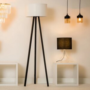 ASZ.1759 PIKO LAMPA PODŁOGOWA CZARNA/BLACK-WHITE