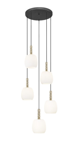 P0076-05G-P7AA CALVO LAMPA WISZĄCA CZARNY MAT+ZŁOTA/MATT BLACK+GOLD