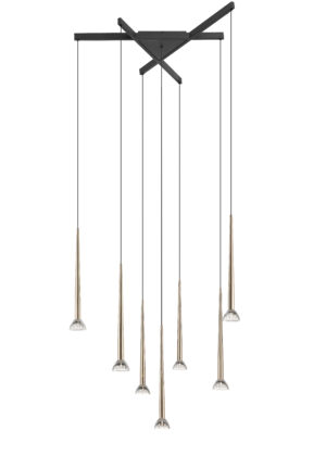 P0603-07C-SDB1 BOSTON LAMPA WISZĄCA CZARNY MAT+ZŁOTO/MATT BLACK+FRENCH GOLD