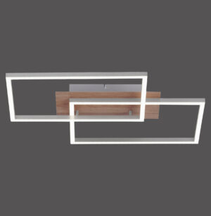 14018-78 IVEN LAMPA SUFITOWA ALUMINIUM/DREWNO