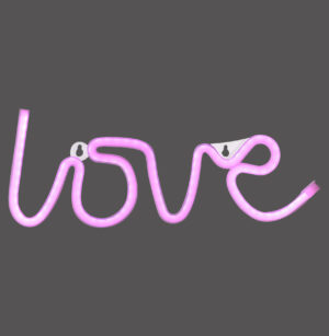 85021-87 NEON-LOVE KINKIET RÓŻOWY