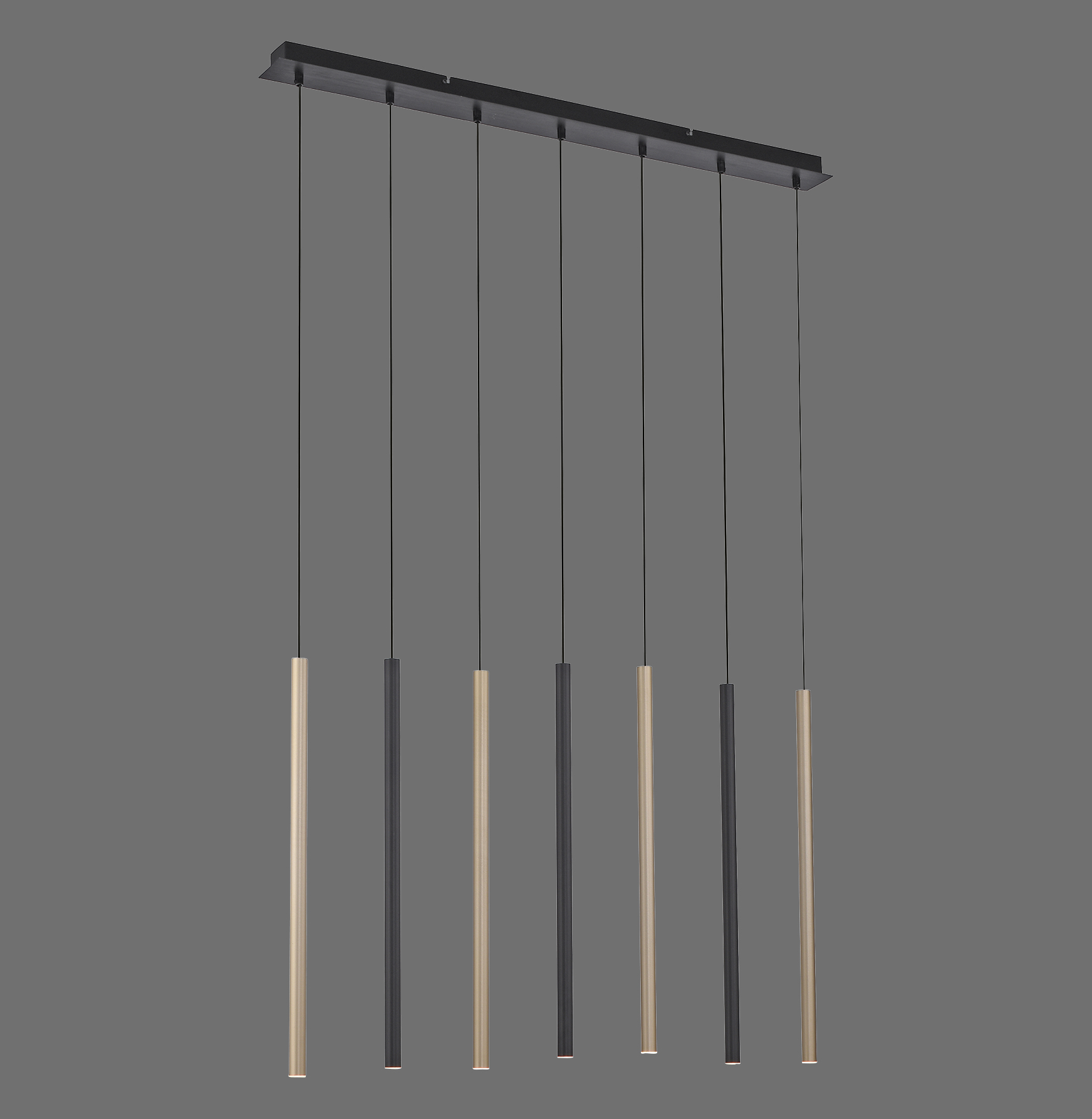 2117-18 FLUTE LAMPA WISZĄCA MATOWY MOSIĄDZ/CZARNY