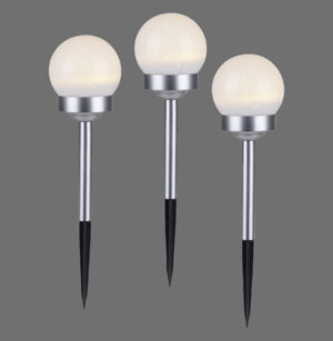19104-16-3 PILO-SOL KOLEC OGRODOWY SOLARNY BIAŁY/STALOWY SETx3