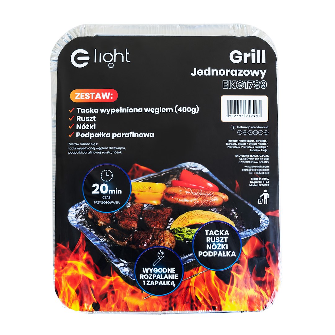 Grill piknikowy jednorazowy - obrazek 2