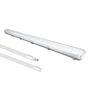 ZESTAW OPRAWA HERMETYCZNA 2x120cm POD ŚWIETLÓWKĘ LED + 2x ŚWIETLÓWKI LED 18W 120CM 3000K