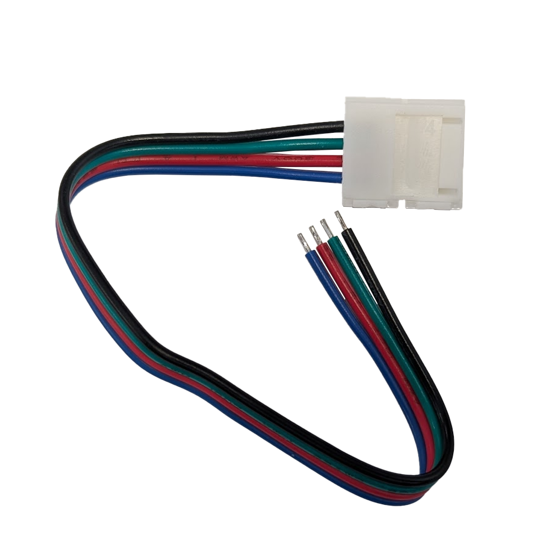 Złączka LED RGB 10mm. Łącznik z jedej strony.