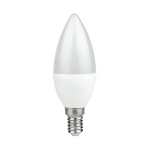 Żarówka LED 7W E14 C37. Świeczka Barwa: 6500K