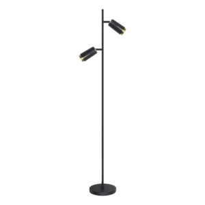 Flower Czarny Złoty Lampa Podłogowa 2xGU10