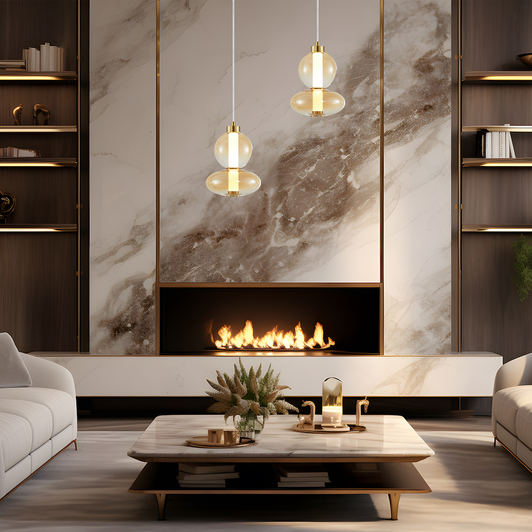 Lampa wisząca DAPHNE AMBER 12W - obrazek 3