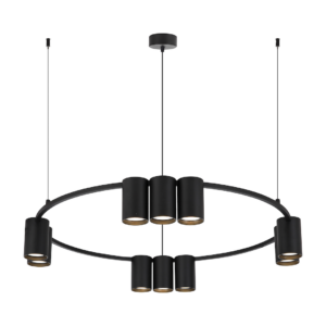 Lampa wisząca (koło) Genesis Czarny 10xGU10