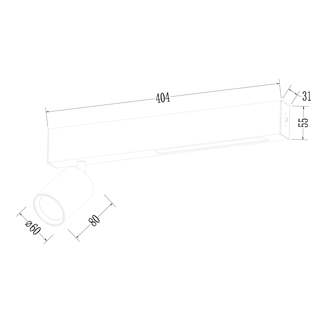 Lampa Sufitowa Magnet 5W+1xGU10 3000/4000K Czarny - obrazek 6