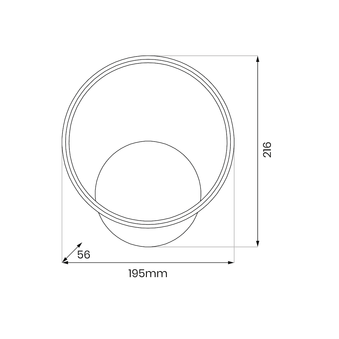 Kinkiet Hoop Czarny 7W LED - obrazek 5