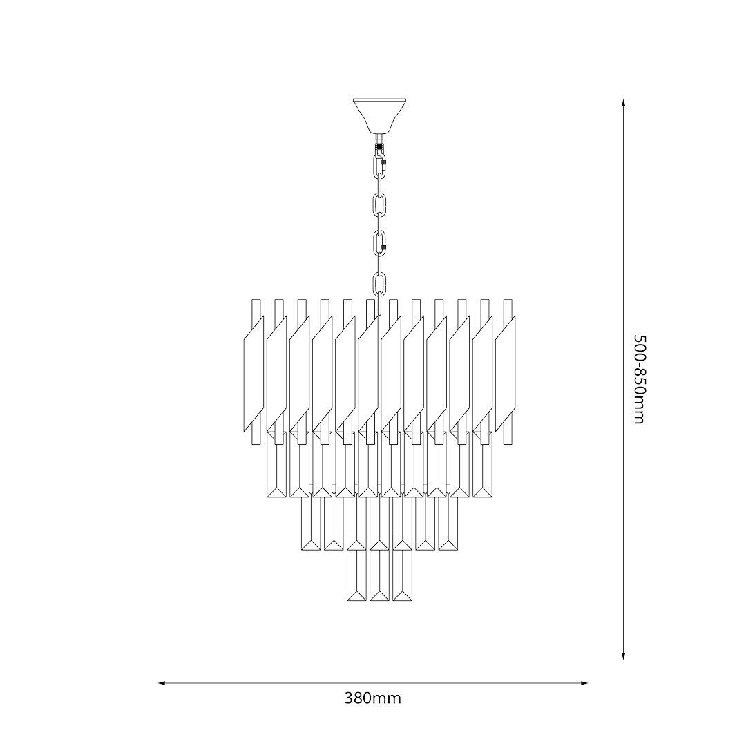 Żyrandol CRISTAL 5xE14 - obrazek 9
