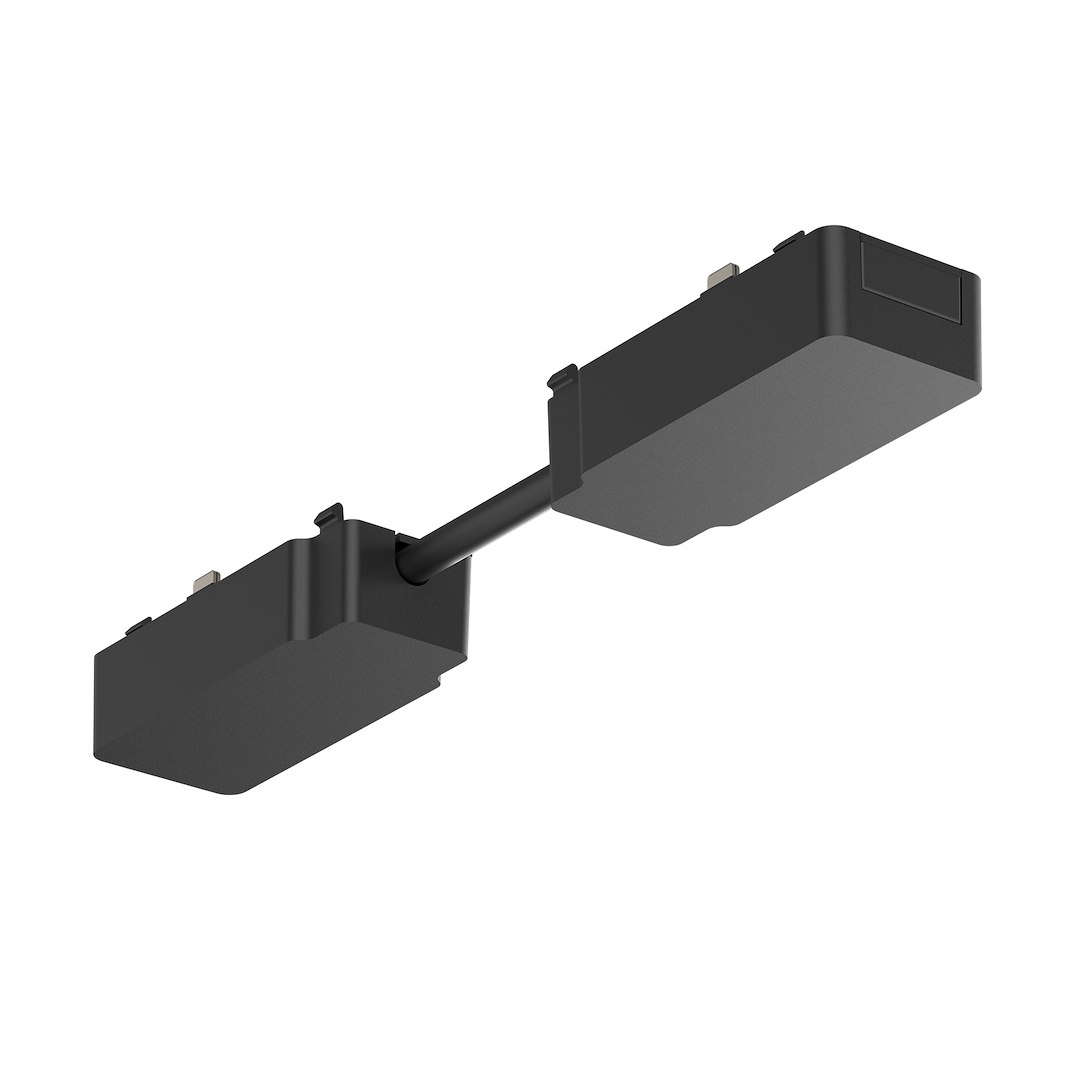 Slim Magnetic Track Czarny Łącznik podwójny z kablem krótkim