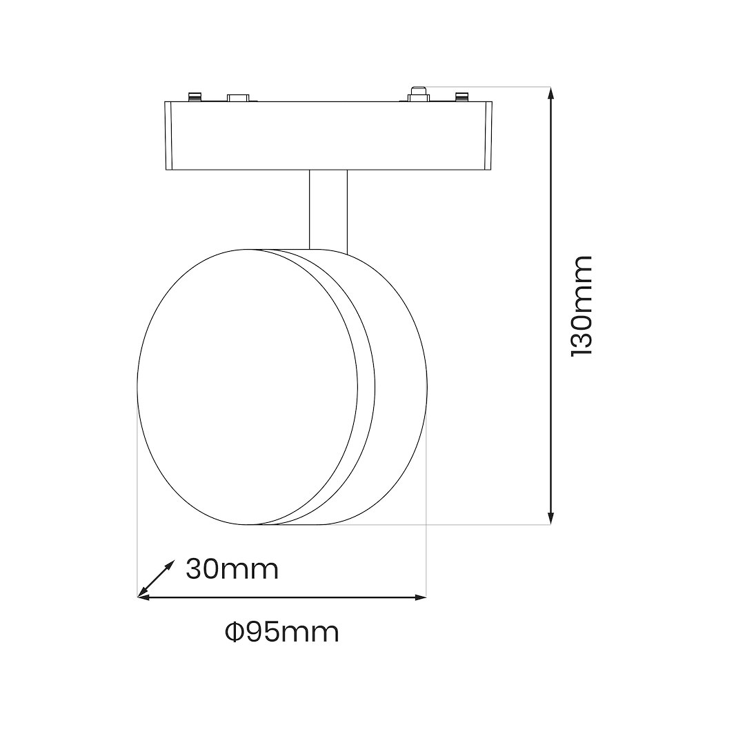 Slim Magnetic Track Czarny 9W LED Tuya CCT 48V - obrazek 8
