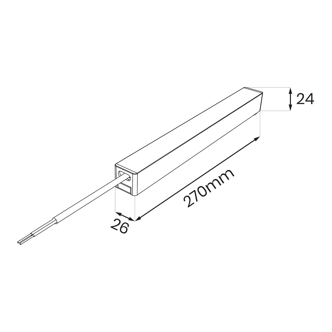 Slim Magnetic Track Czarny zasilacz 200W 48V - obrazek 4