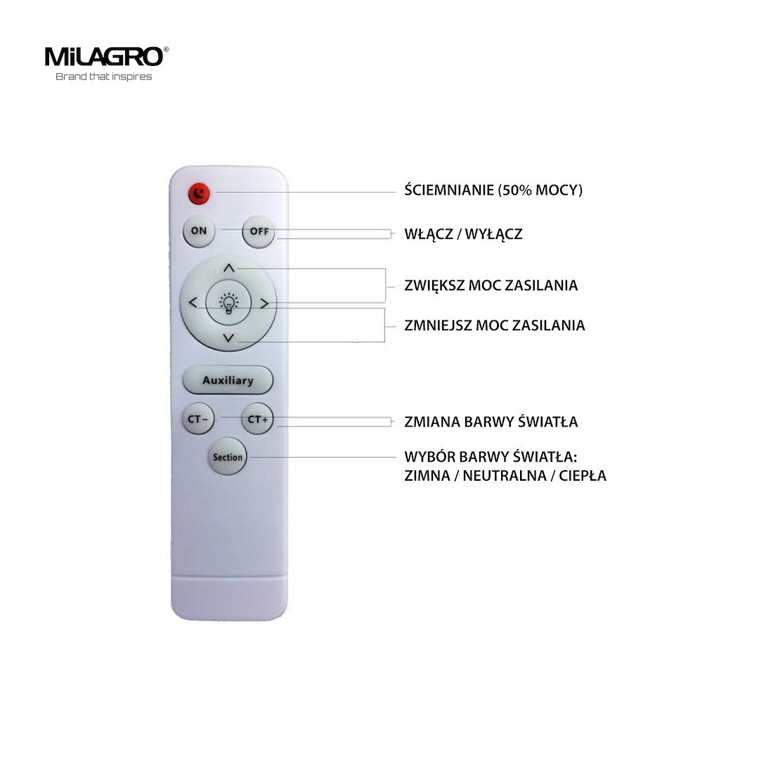 Plafon LAYLA 33W LED Ø400mm Ściemnialny+ Pilot - obrazek 2