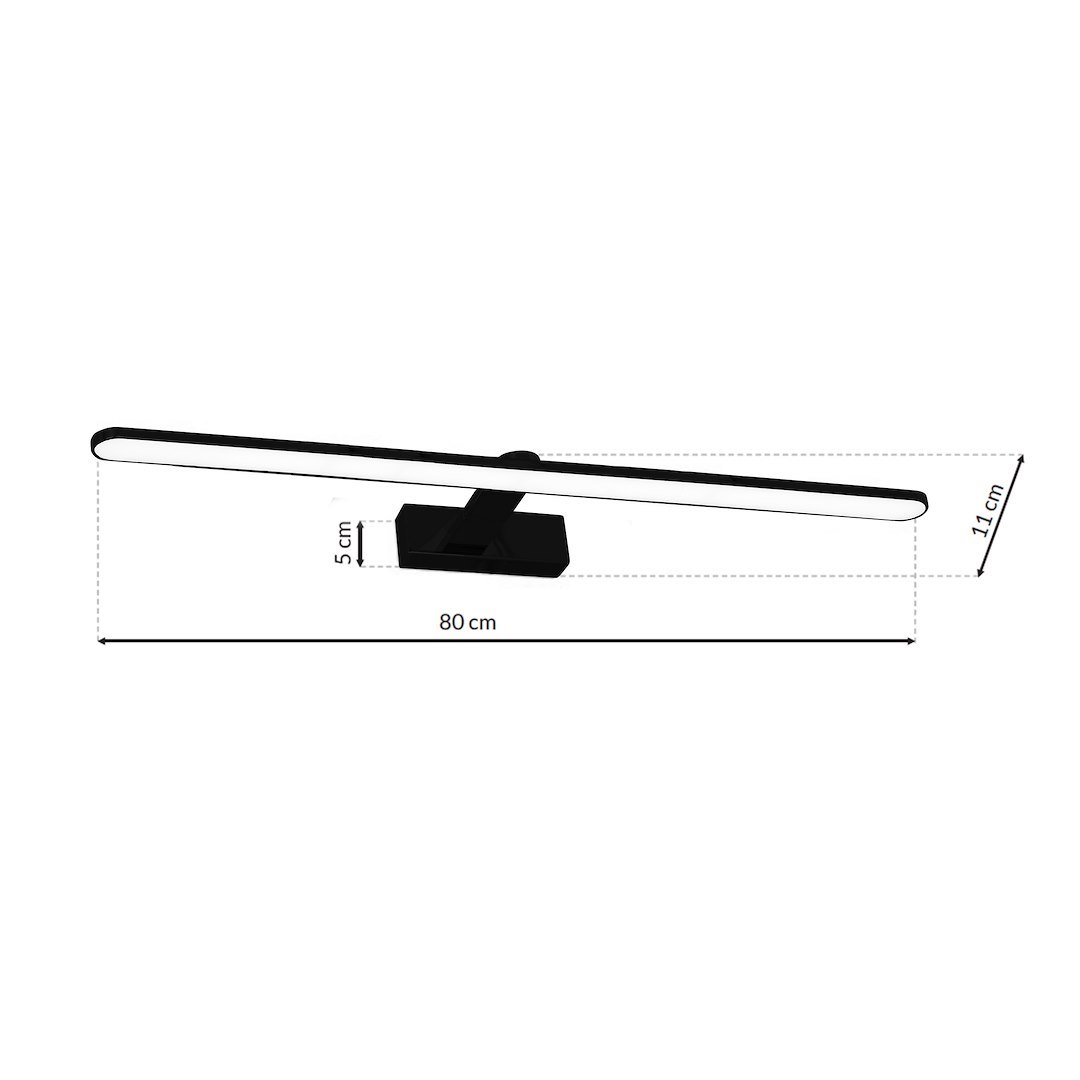 Kinkiet SPLASH BLACK 80cm 16W LED - obrazek 7