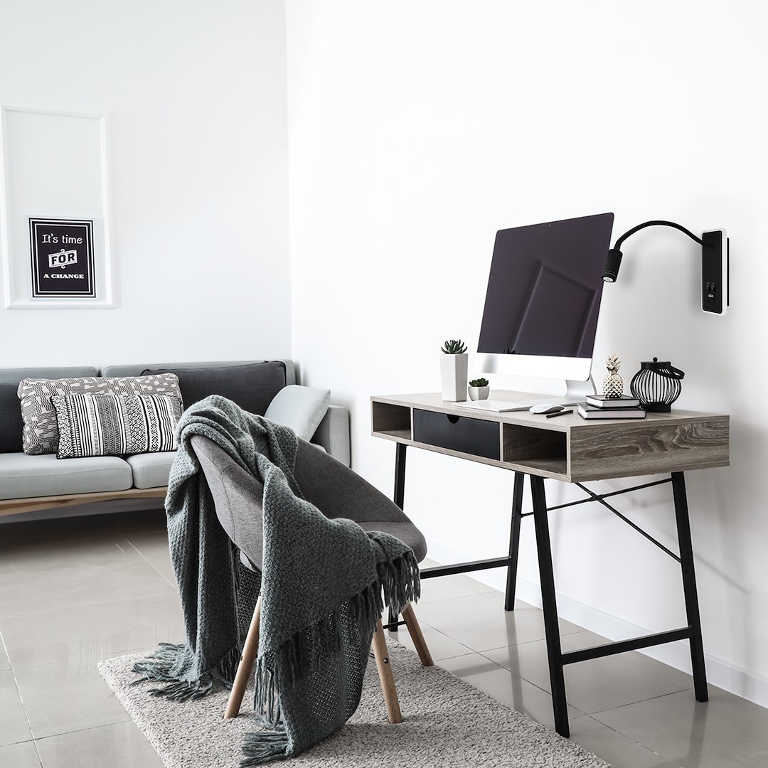 Lampka nocna BASE 8W+2W BLACK - obrazek 7