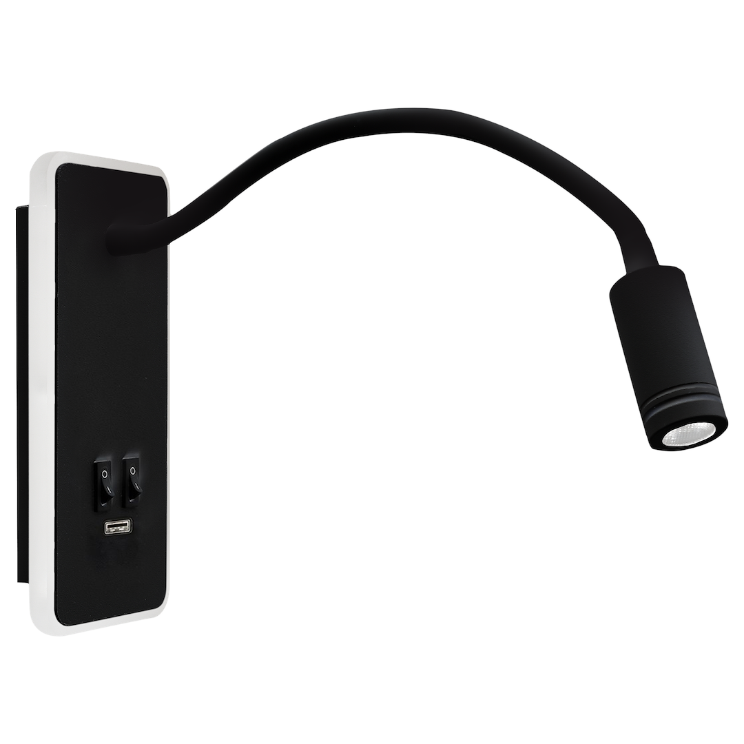 Lampka nocna BASE 8W+2W BLACK - obrazek 9