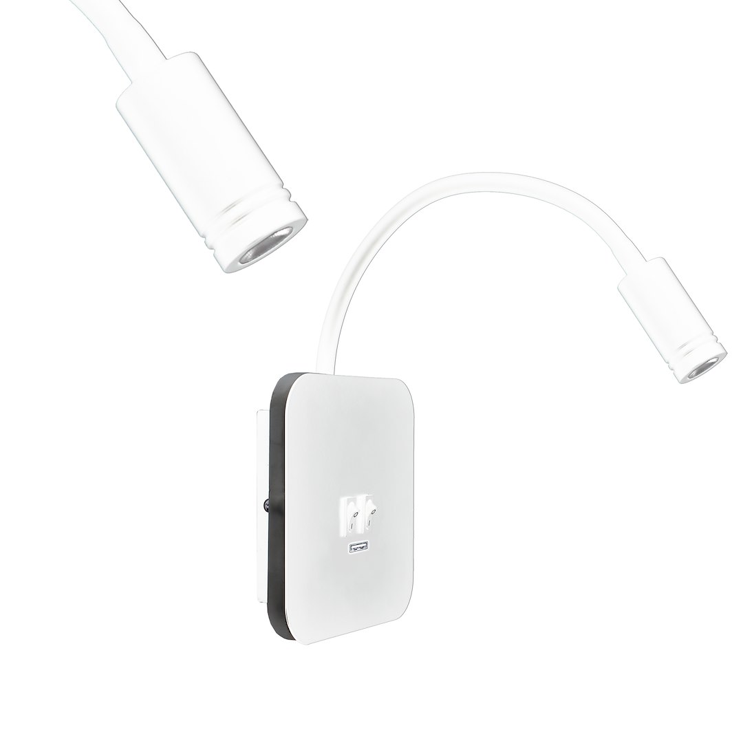 Lampka nocna Base 8W+2W Biały