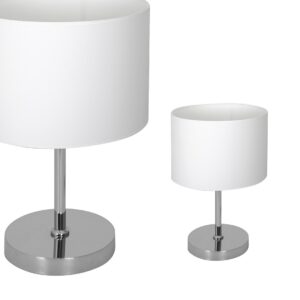 Lampka stołowa Casino Biały / Chrom 1xE27