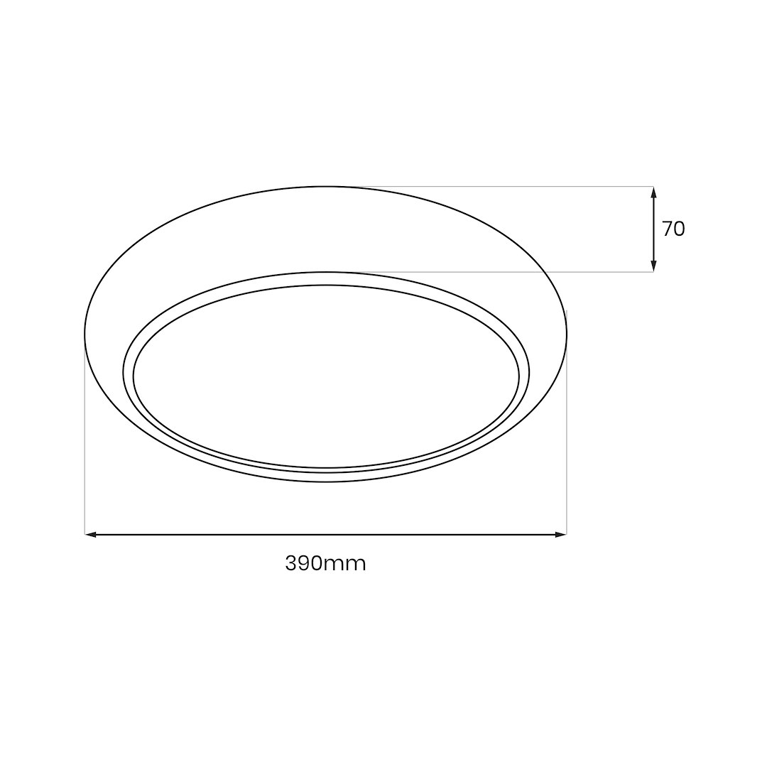 Plafon GEA BLACK 36W LED Ø390 mm - obrazek 7