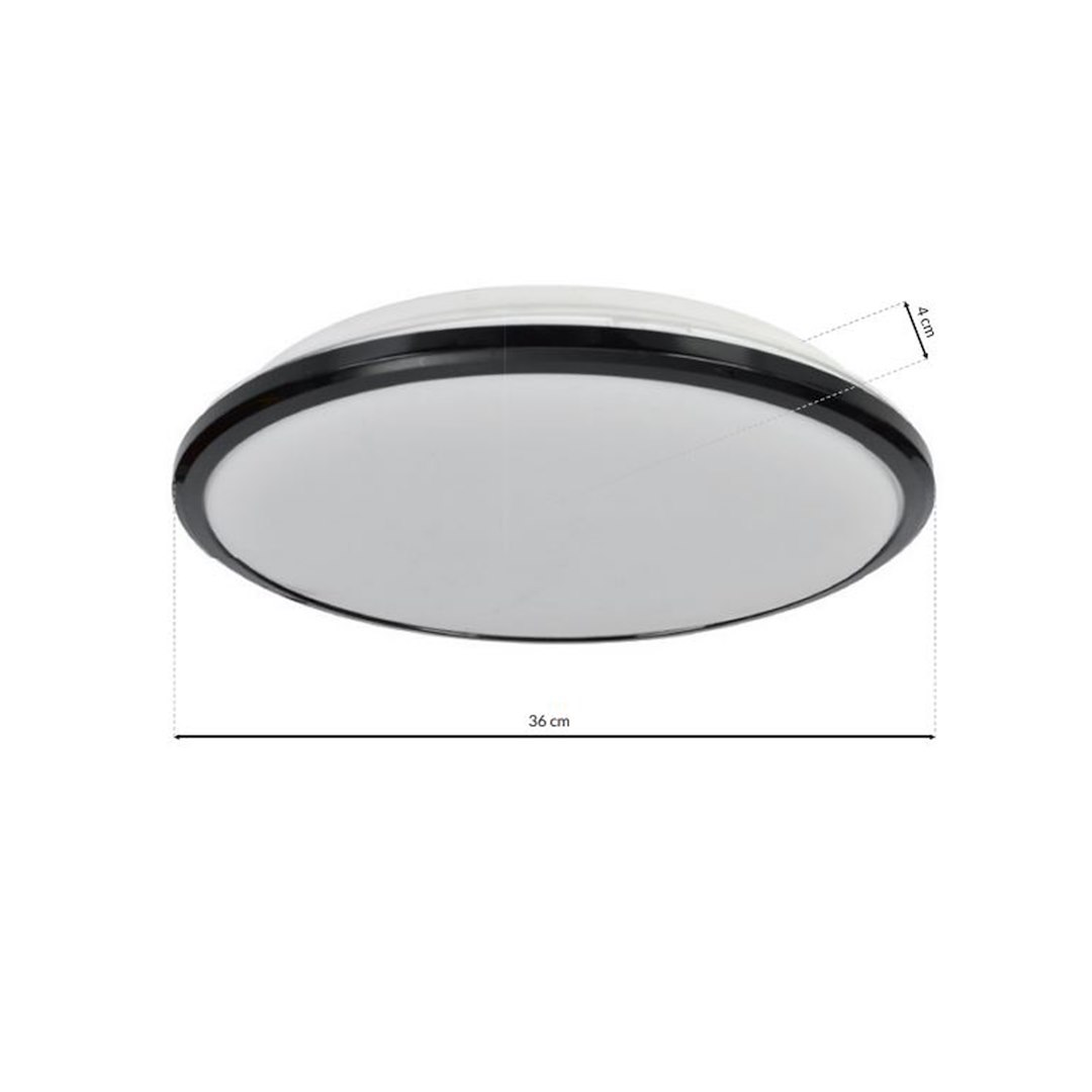 Plafon TERMA BLACK 24W LED IP44 Ø360 mm - obrazek 6