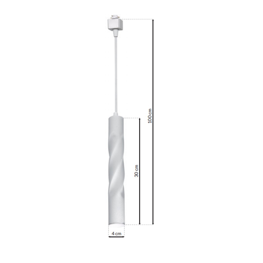 Track Light Pendant Twisted Biały 3W LED - obrazek 7