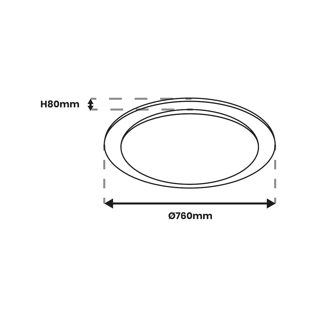 PLAFON ONTARIO 80W LED Ø760 mm - obrazek 4