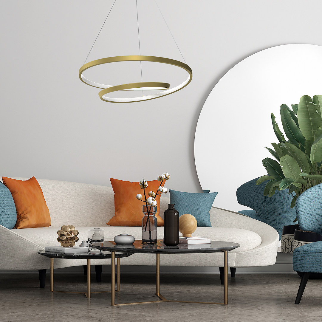 Lampa wisząca LUCERO GOLD 48W LED - obrazek 4