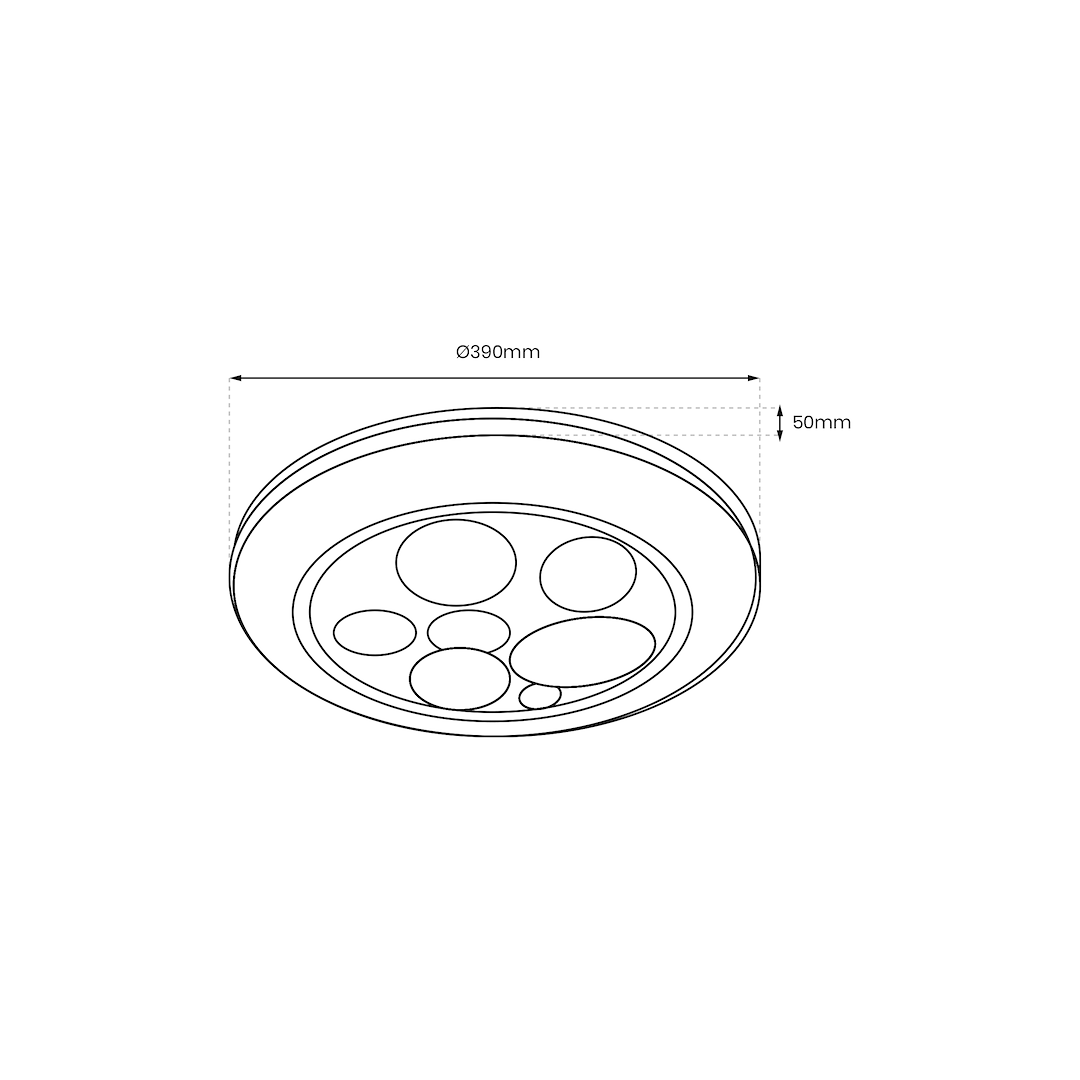 Plafon BUBBLES GOLD 30W Ø390 mm - obrazek 7