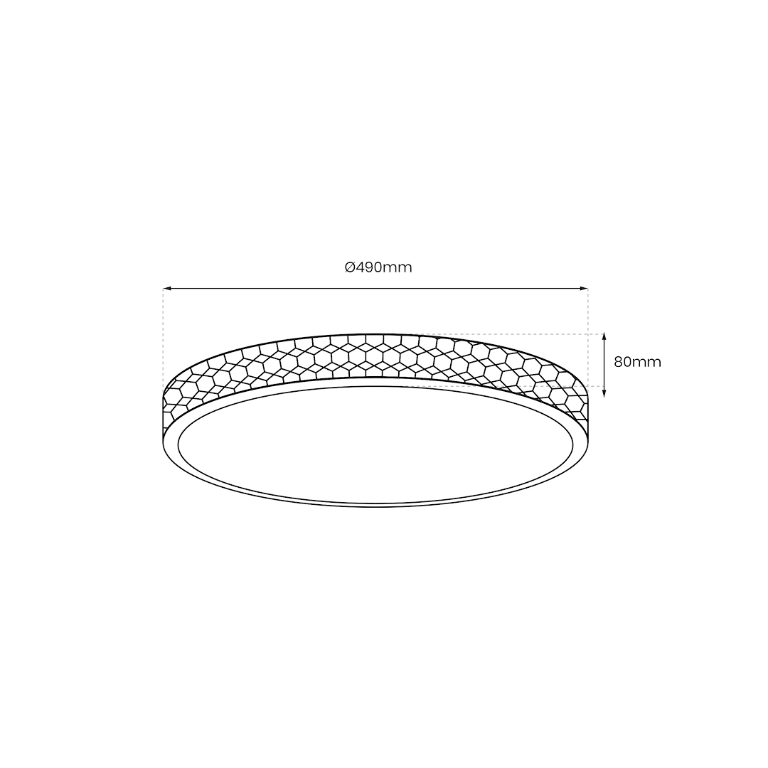 Plafoniera SHINY CLEAR 34W Ø490 mm - obrazek 4