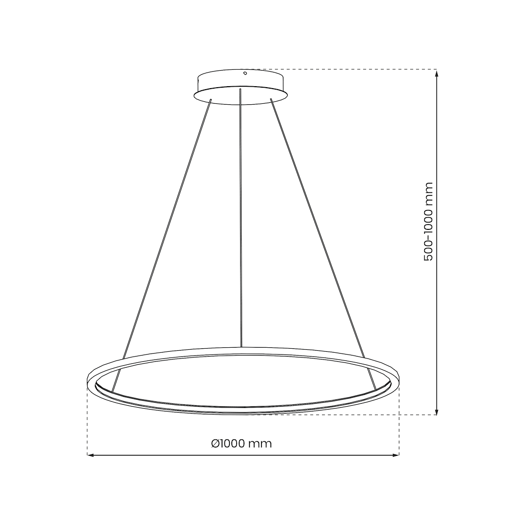 Lampa wisząca Saturno Gold 57W LED - obrazek 5