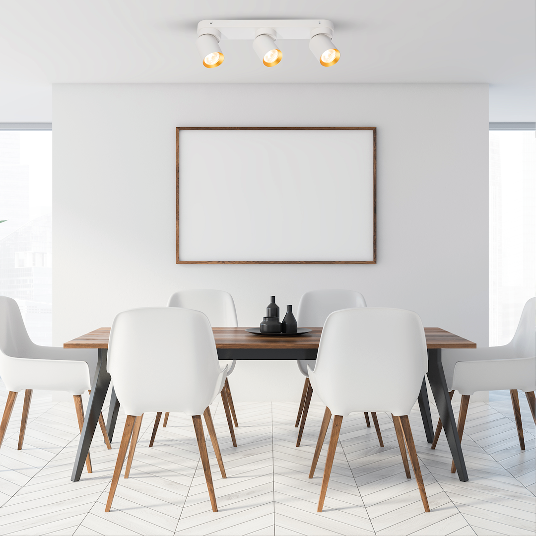 Lampa Sufitowa Andy 3xGU10 Biały + Złoty - obrazek 3