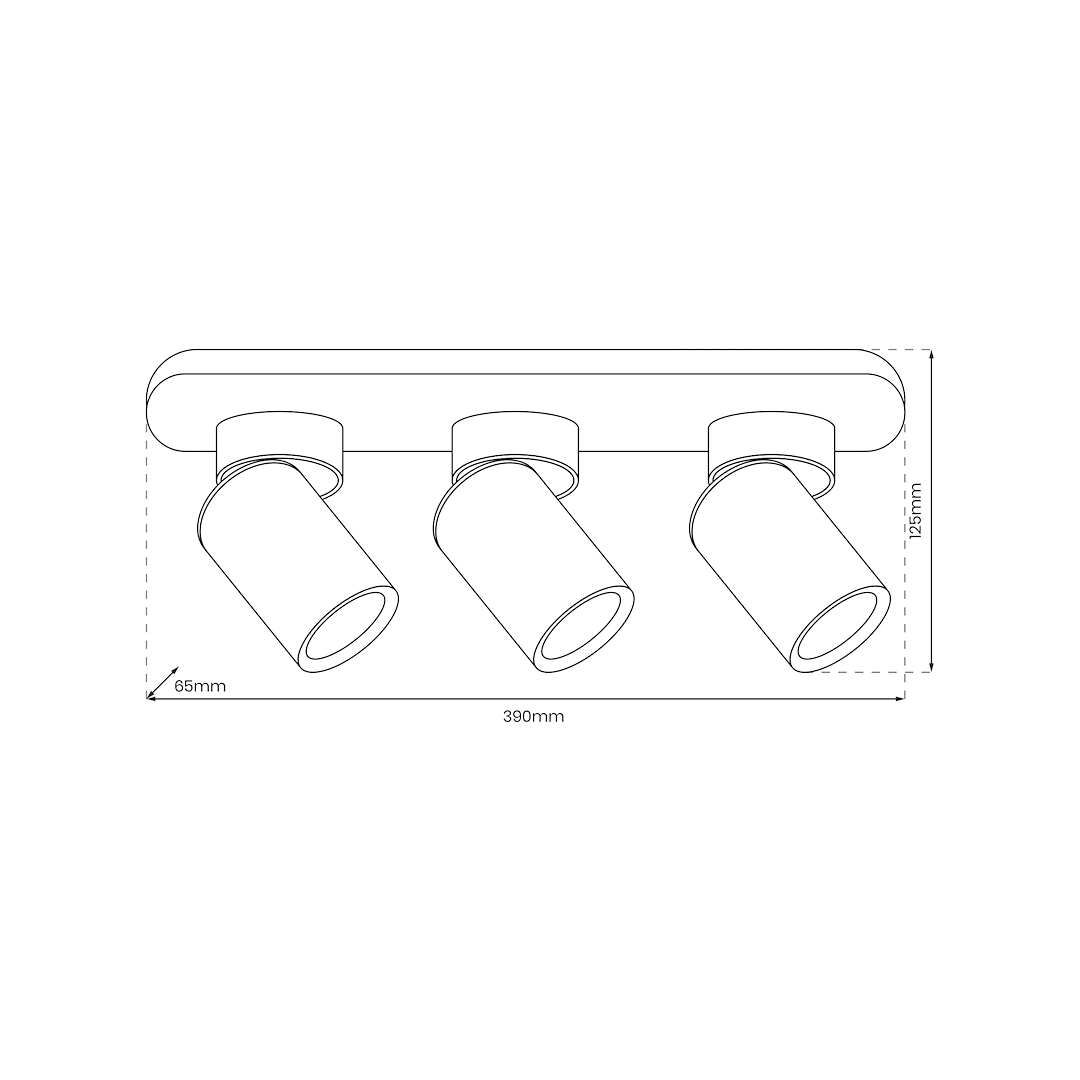 Lampa Sufitowa Andy 3xGU10 Biały + Złoty - obrazek 4
