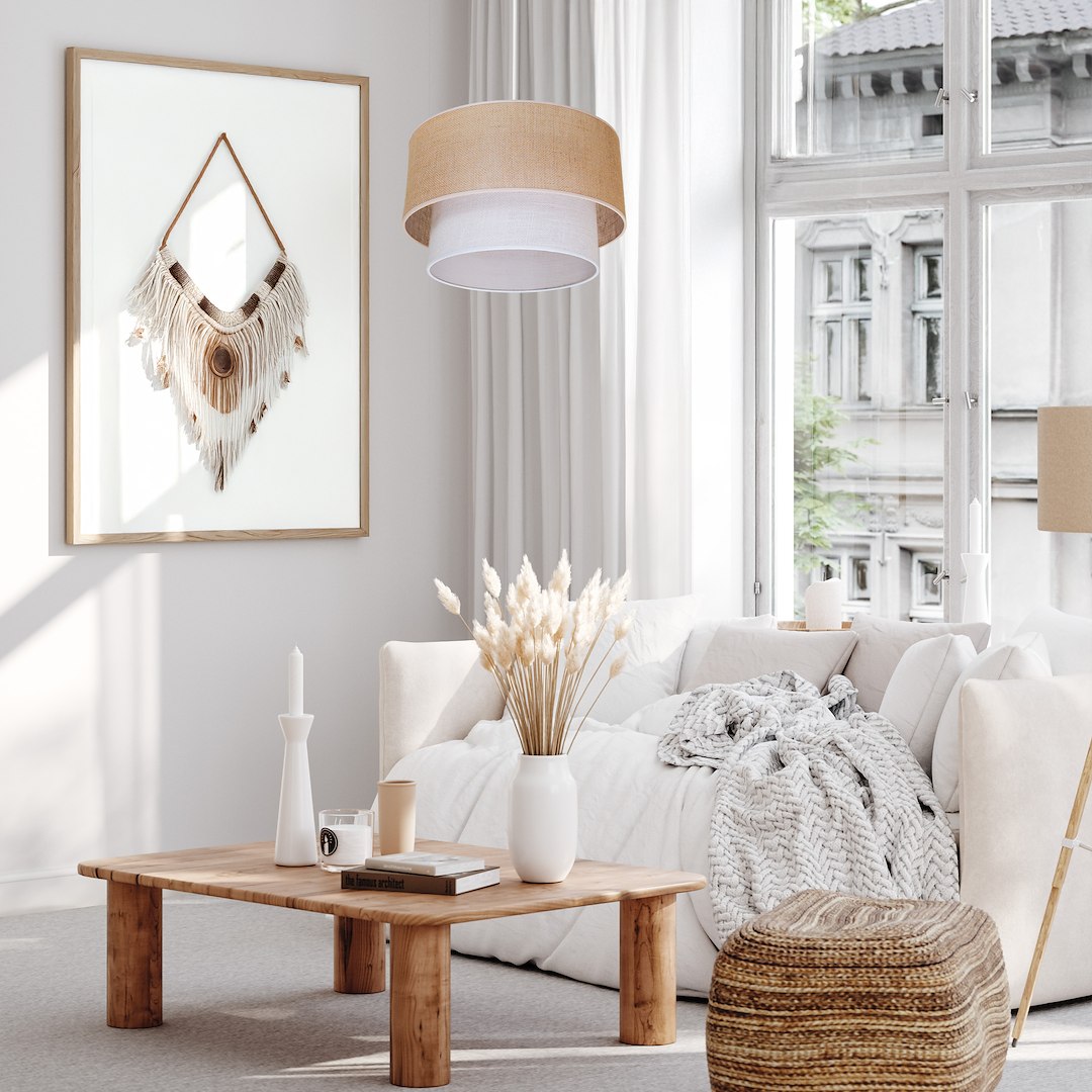 Lampa wisząca BUENO natura + jasny 1xE27 - obrazek 3