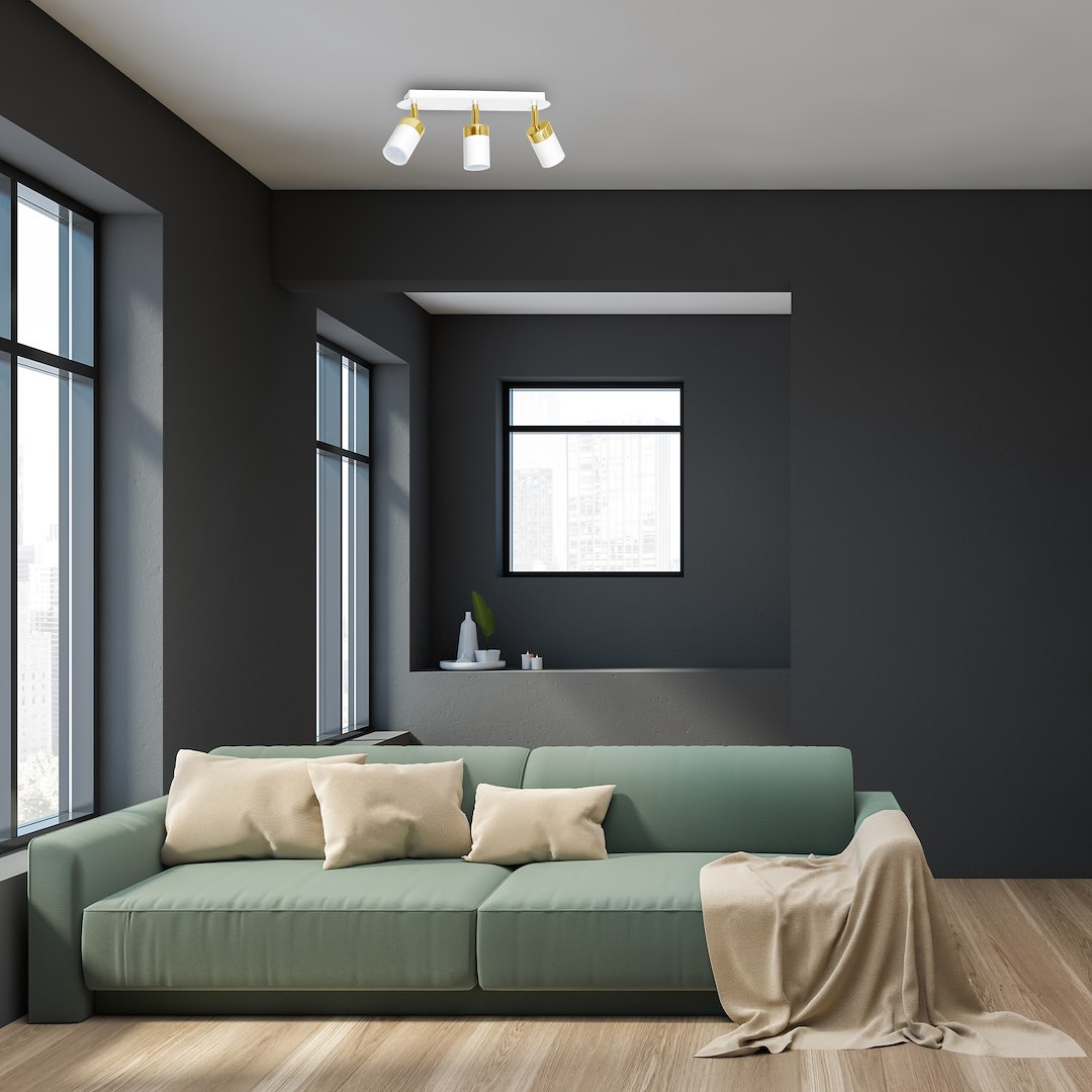 Lampa sufitowa Joker 3xGU10 Biały/Złoty - obrazek 3