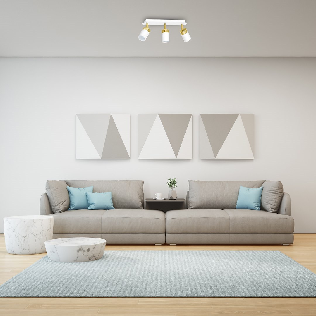 Lampa sufitowa Joker 3xGU10 Biały/Złoty - obrazek 6