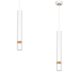 Lampa wisząca Joker Biały / Drewno 1xGU10
