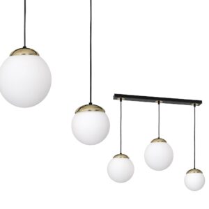 Lampa wisząca SPARTA BLACK / GOLD 3xE14