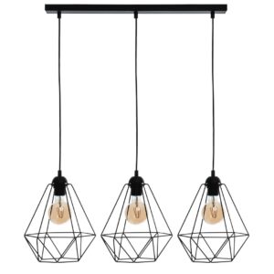 Lampa wisząca BASKET BLACK 3xE27