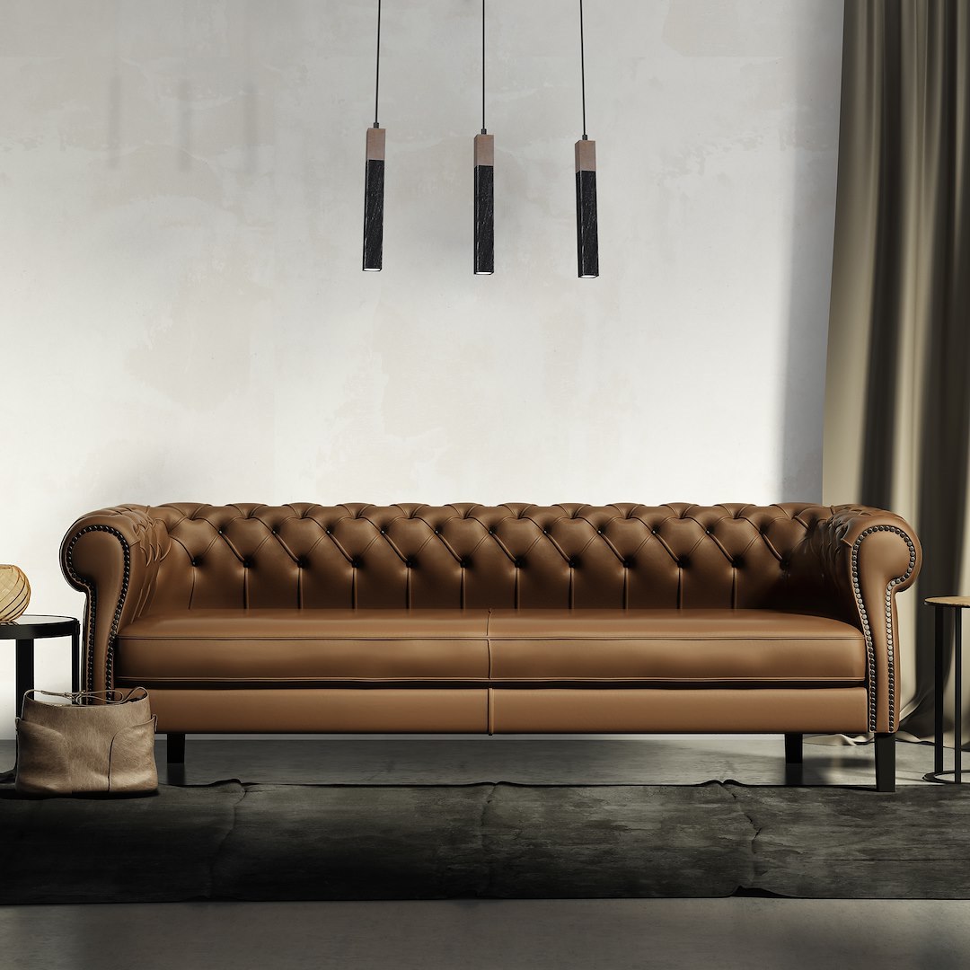 Lampa wisząca SOLO SAWN BLACK / PATINATED WOOD 3x mini GU10 - obrazek 4