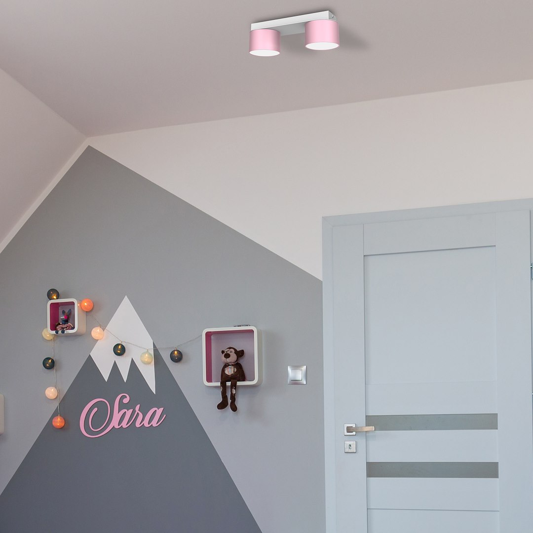Lampa sufitowa Dixie 2xGX53 Różowy/Biały - obrazek 3